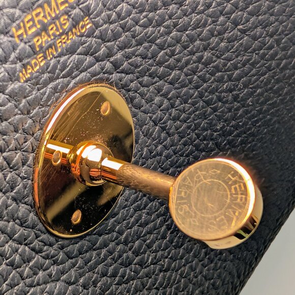 Hermes Black Taurillon Clemence Leather Lindy 26 - Picture 10 of 16